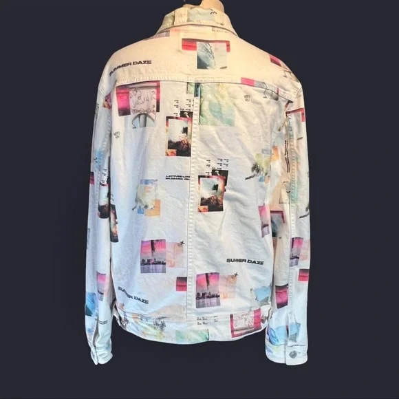 GUESS Collage Print Summer Daze Jacket / Shacket • Men’s Large or Unisex - Picture 3 of 6
